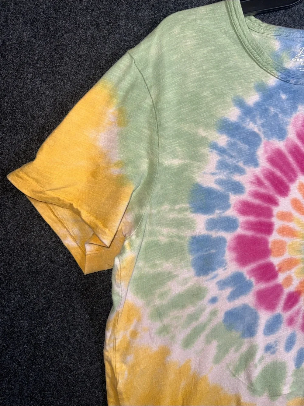 J. Crew Women's Multicolor Tie-Dye Short Sleeve Pocket Tee